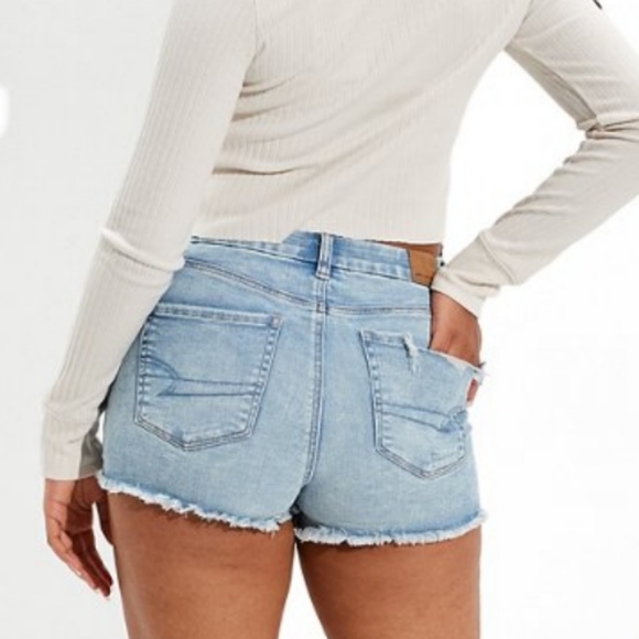 AE Ne(X)t Level Curvy High-waisted Short Shorts - Picture 2 of 9